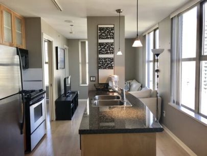 Fully Furnished 1 Bed/1Bath at Mondrian by BOSA in Downtown Vancouver